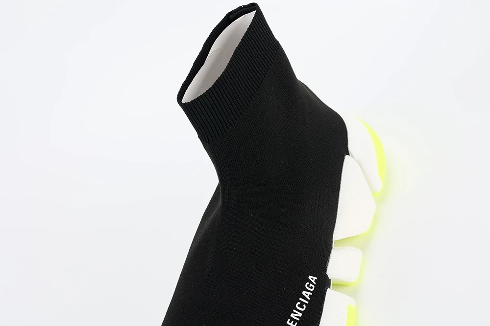 Balenciaga ] Speed 2LT BLACK/WHITE/FLUORESCENT GEEN