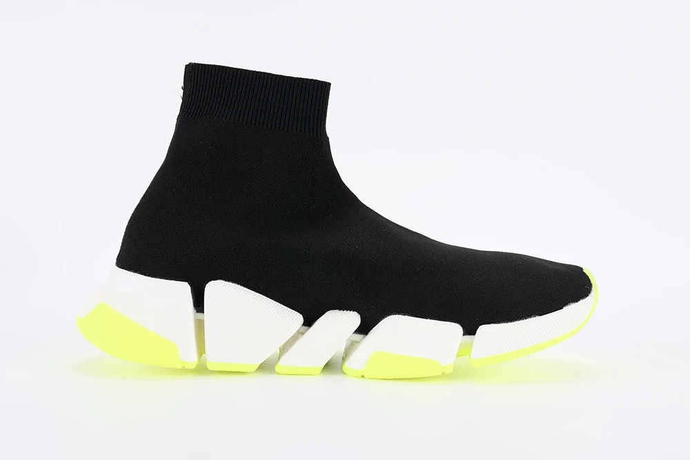 Balenciaga ] Speed 2LT BLACK/WHITE/FLUORESCENT GEEN