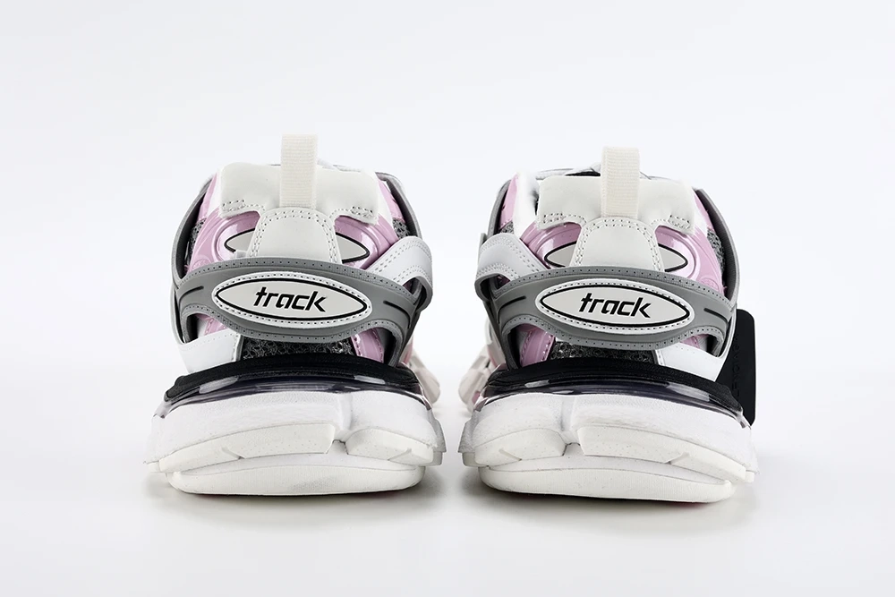 BALENCIAGA WHITE GRAY PINK TRACK SNEAKER