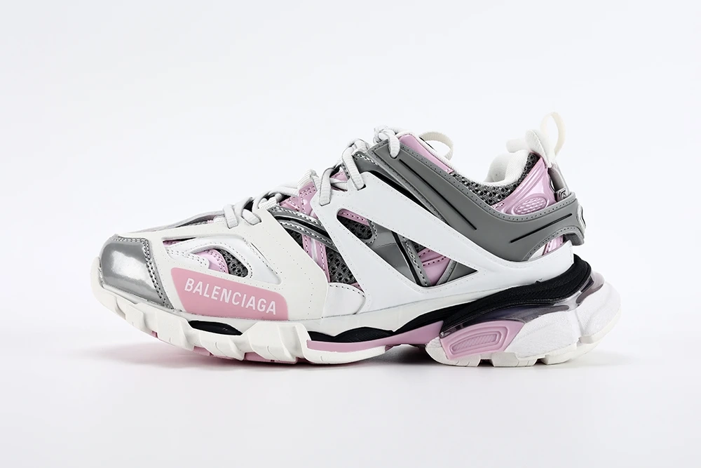 BALENCIAGA WHITE GRAY PINK TRACK SNEAKER