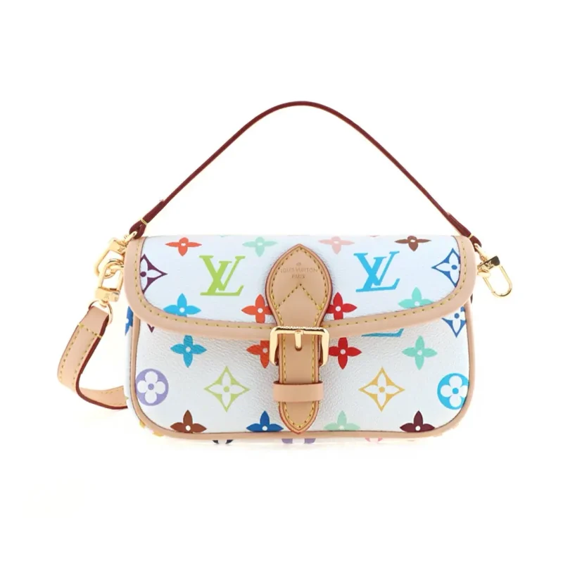 Magnetic buckle bag with white color