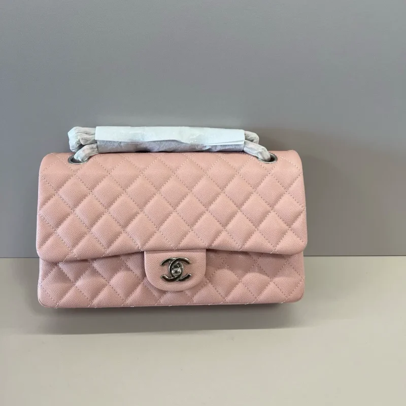 CF small ball pattern women's bag 25cm light pink