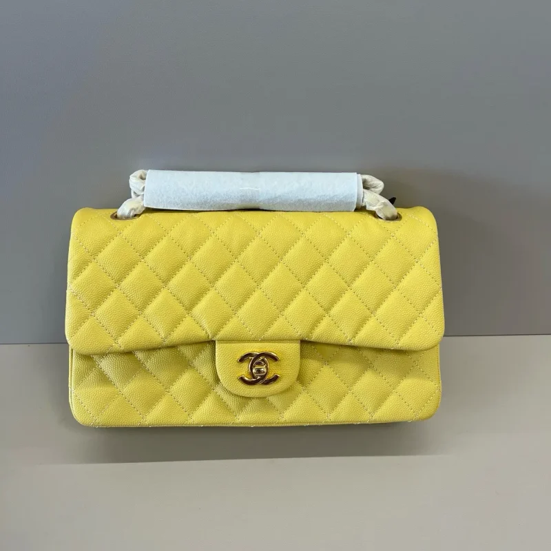 CF small ball pattern women's bag 25cm yellow