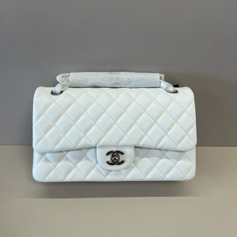 CF small ball pattern women's bag 25cm white