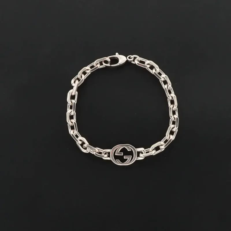 Interlocking Double G Bracelet Silver