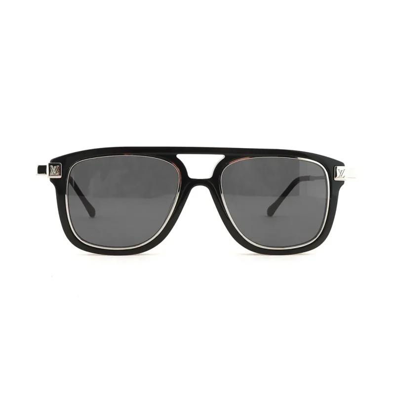 Metal frame square sunglasses black