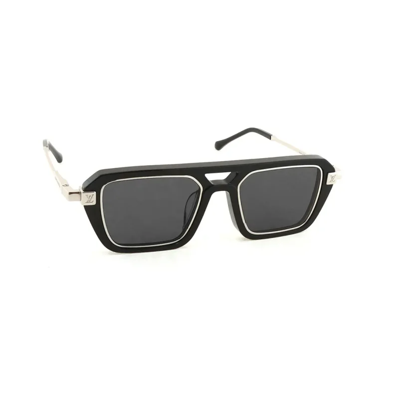 metal frame square sunglasses black