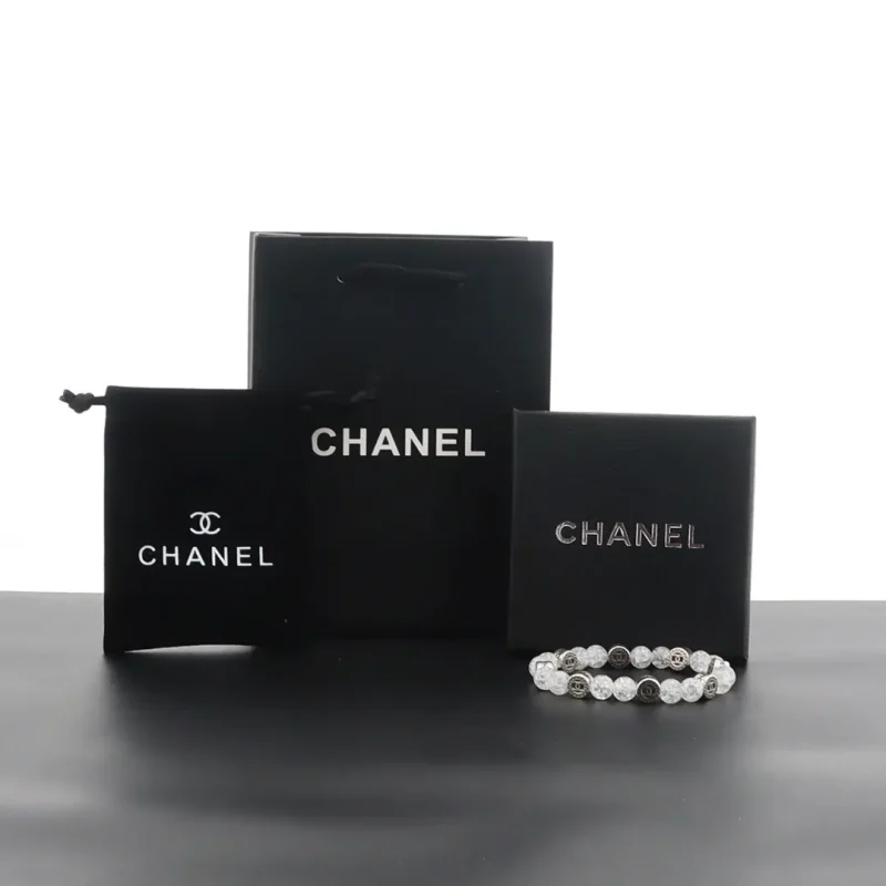 Chrome Hearts bracelet 10mm white crystal beads