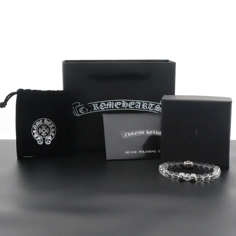 Chrome Hearts bracelet 10mm white crystal