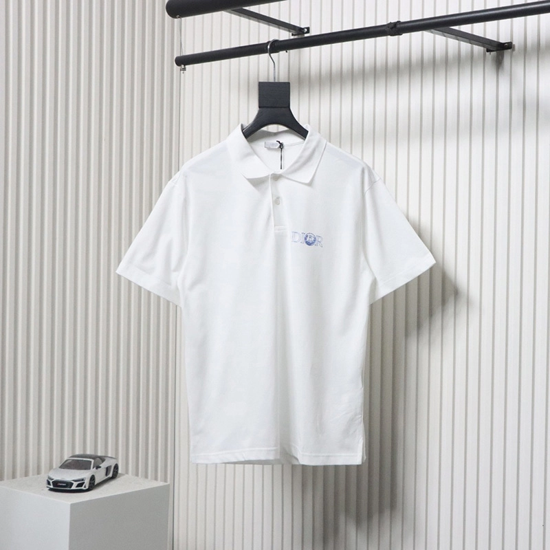 Blue Cat Logo Embroidered Polo