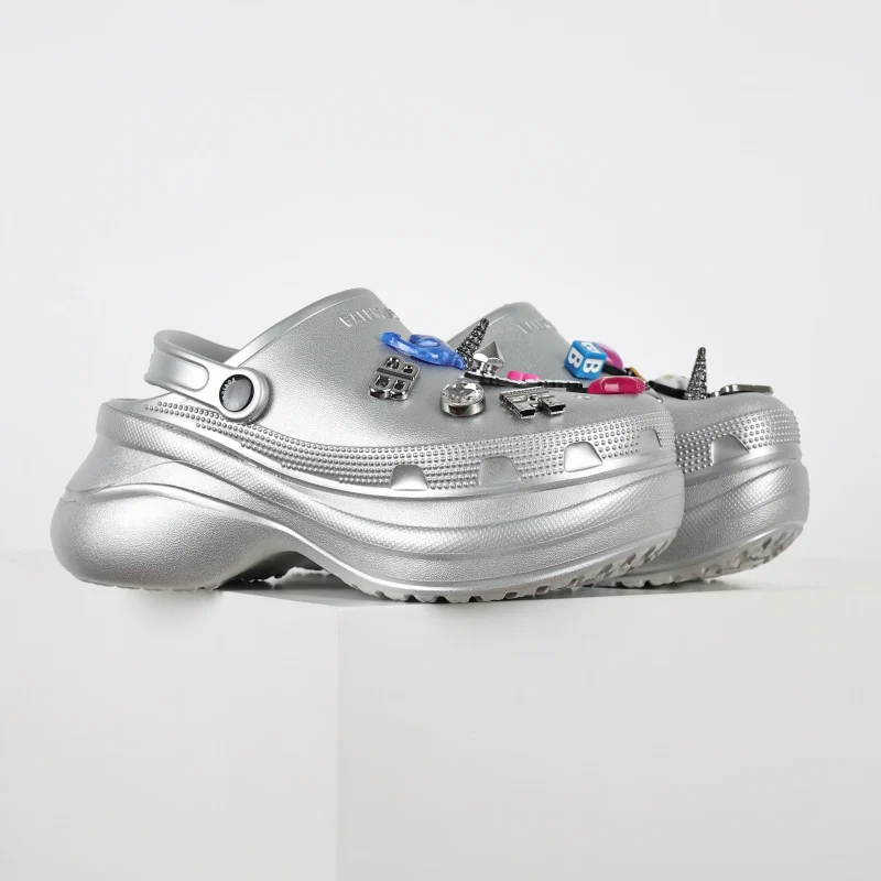 Balenciaga Hole Shoes Silver