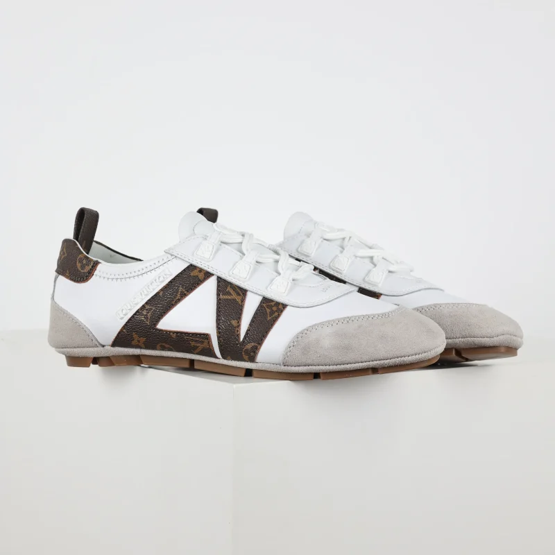Sneakerina German training shoes series white gray and old flower