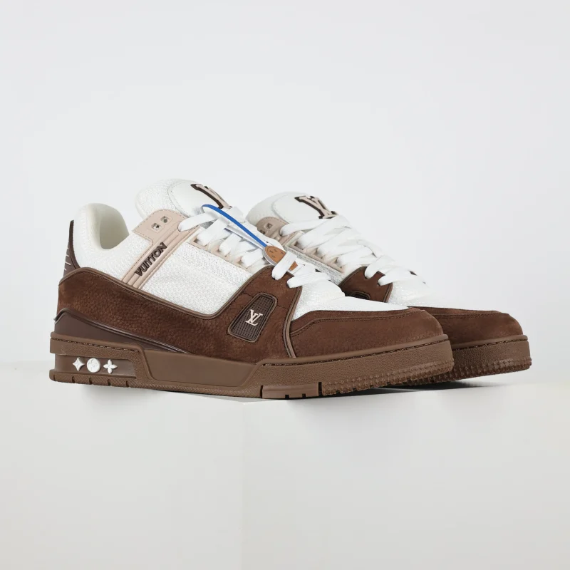TRAINER new men's sneakers in white and brown