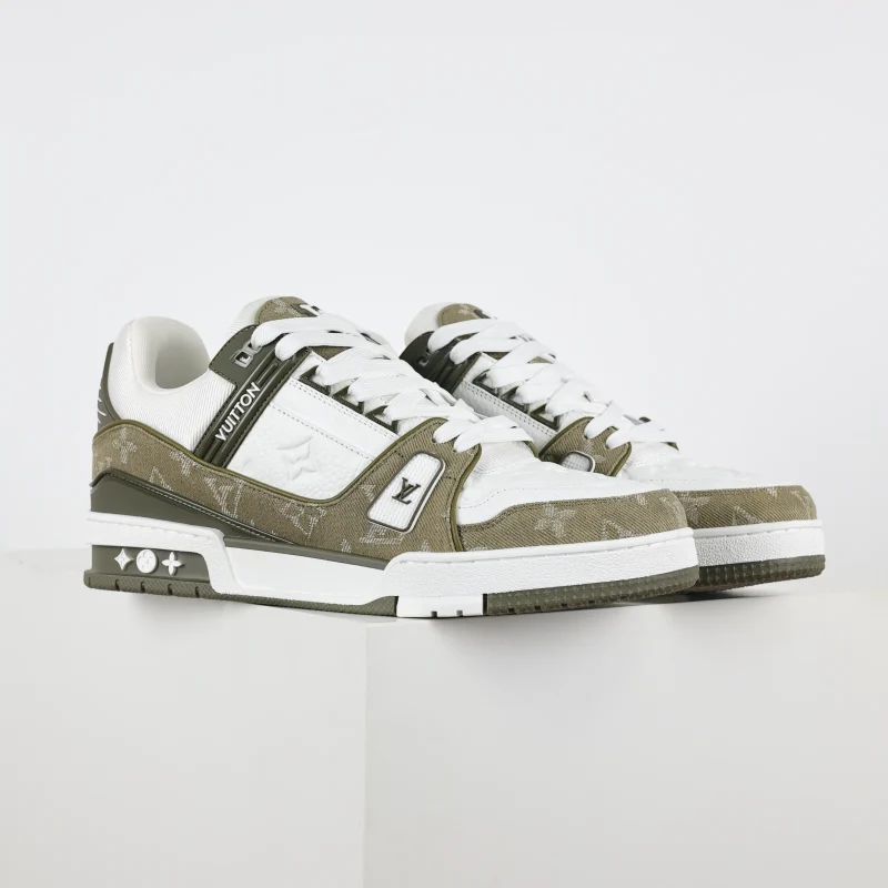 TRAINER New Men's Sneakers Green and White