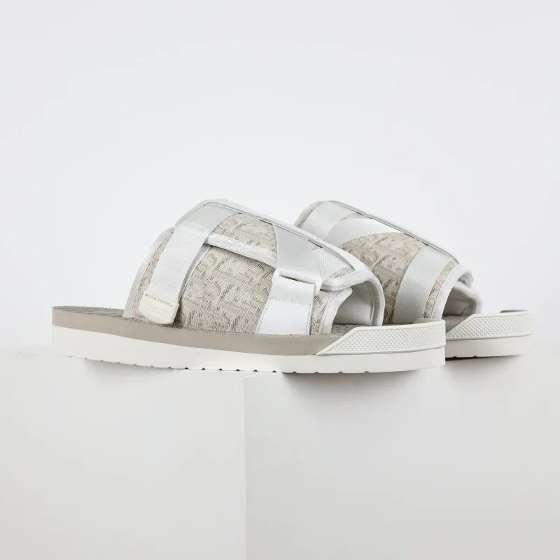 White closed-toe slippers