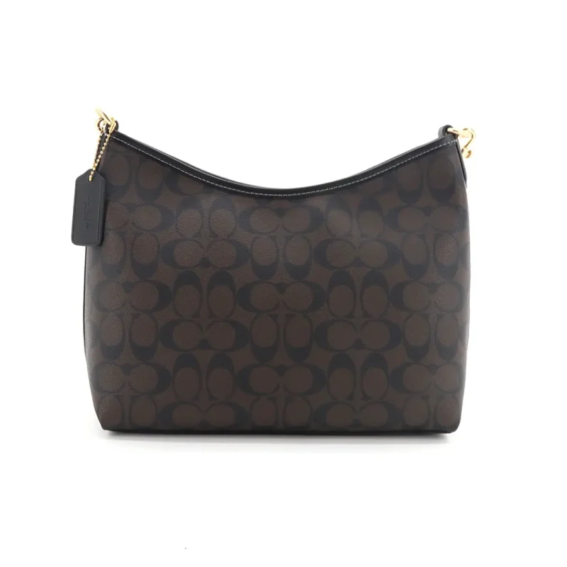 Crossbody bag with zip closure and detachable shoulder strap black