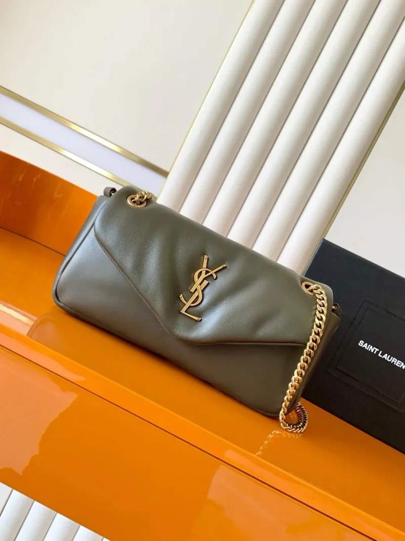 Lambskin chain bag green