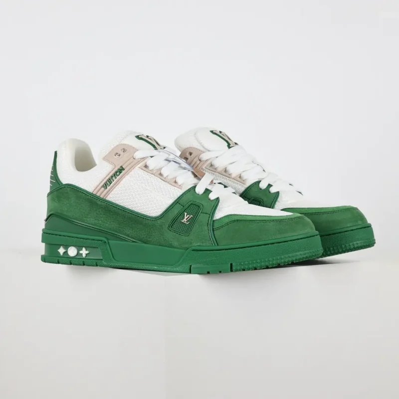 TRAINER new men's sneakers in white and green
