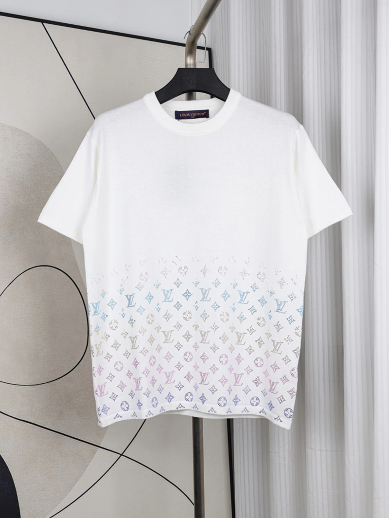 Gradient Diamond Jacquard Logo T-Shirt