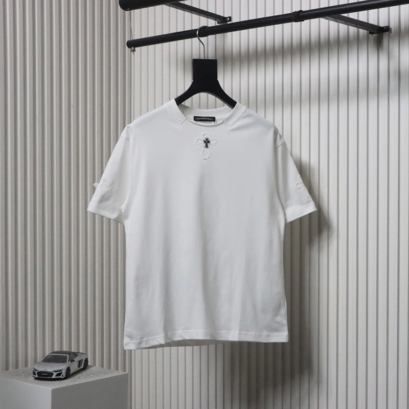 Applique Silver Cross T-Shirt