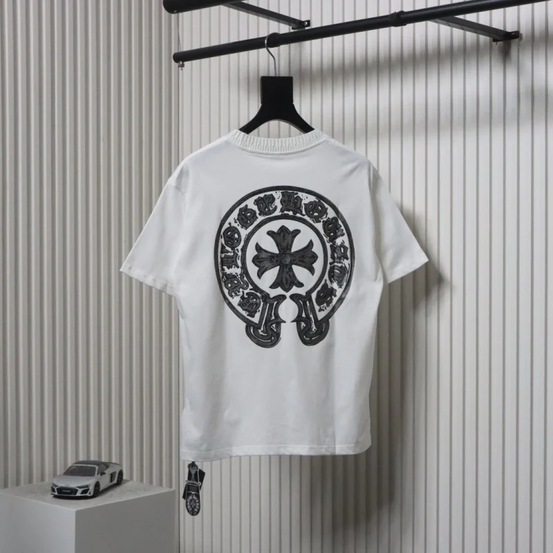 Silver Hot Stamping Logo Printed T-Shirt
