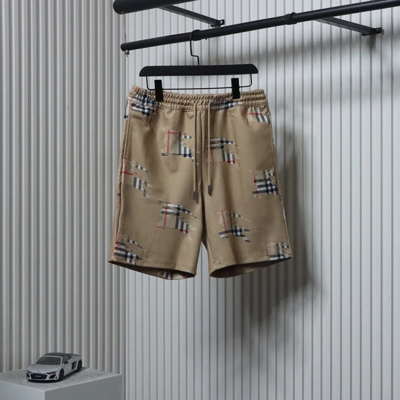 Plaid Logo Print Shorts