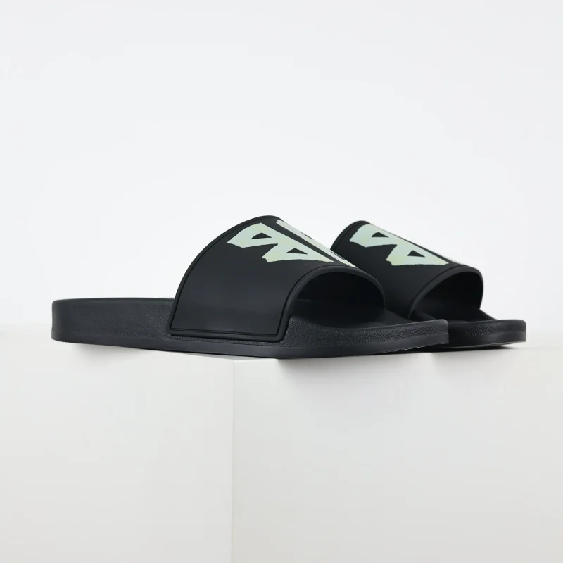 Balenciaga slippers black double B