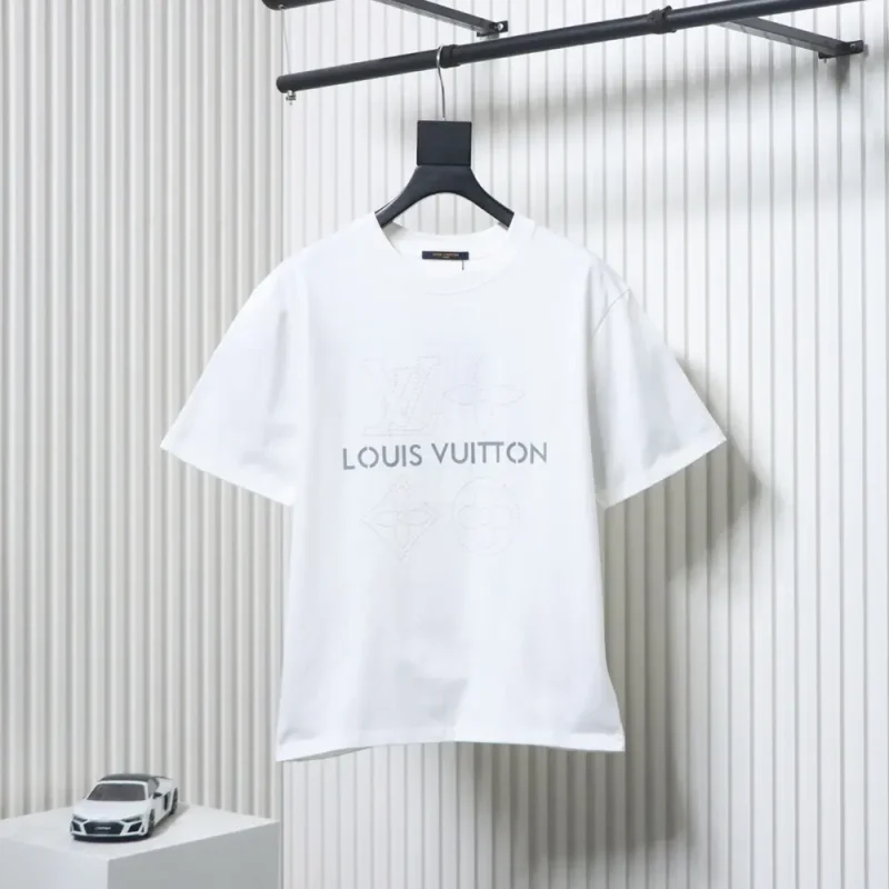 Monogram Dot Outline T-Shirt in White
