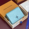 Wallet Pearlescent Blue Monogram 10.5 x 8 x 1 cm (length x height x width)