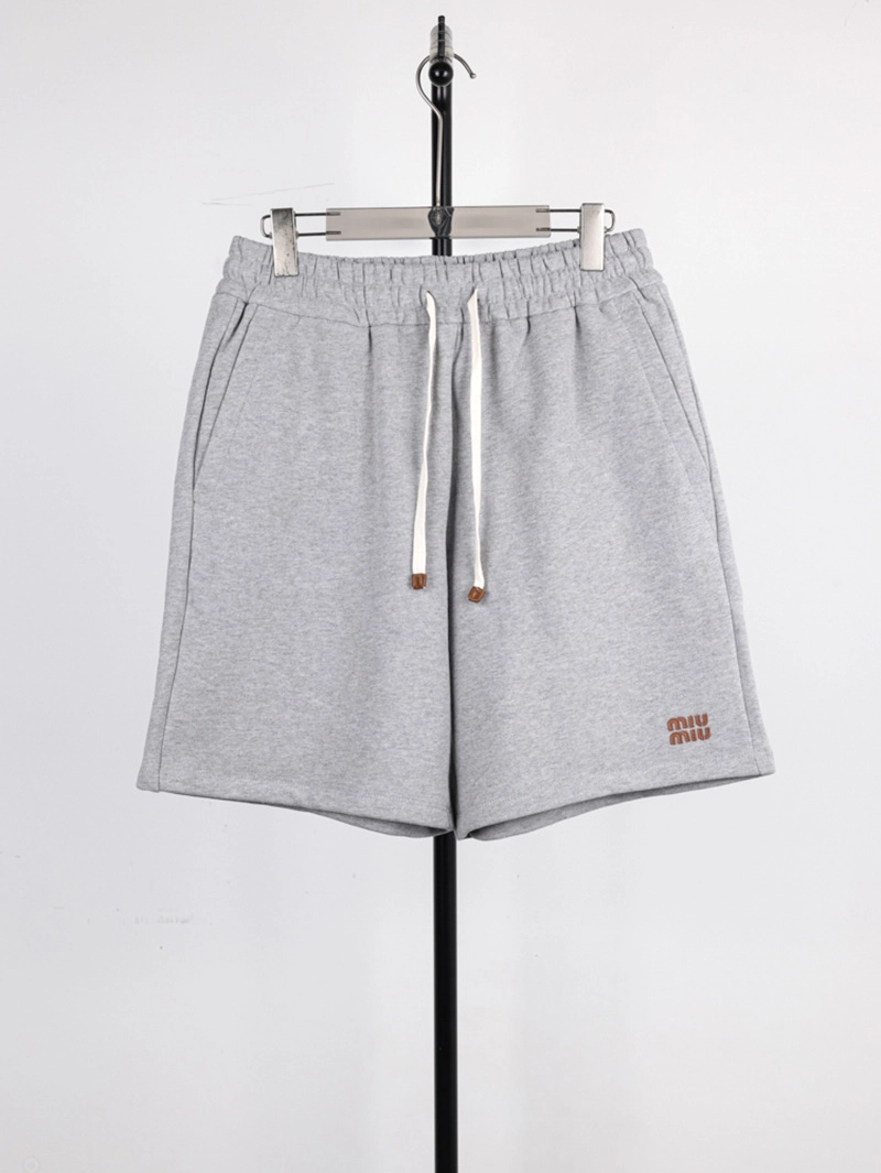 Logo Applique Embroidered Drawstring Shorts
