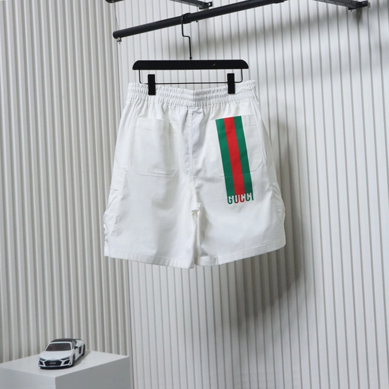 Red and Green Letter Printed Shorts