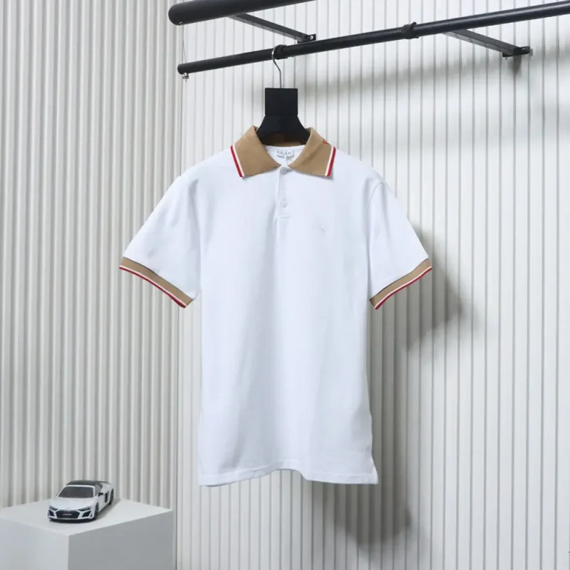 Contrast Collar Trim Polo Shirt