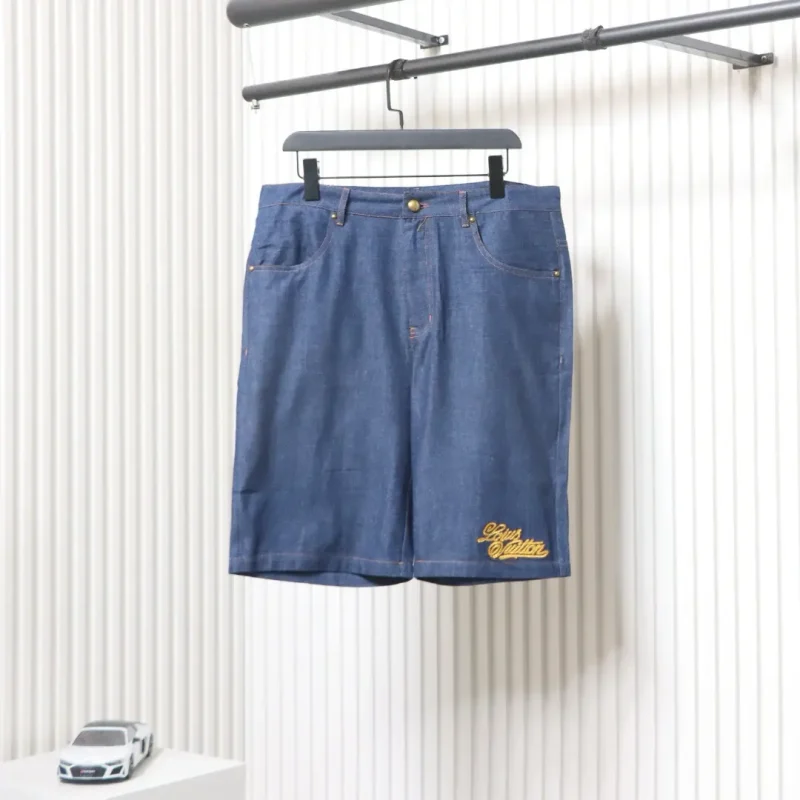 Denim Shorts with Back Pocket Logo