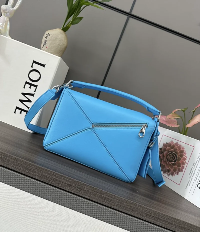 Small Nappa leather Featherlight Puzzle handbag size: 24*10.5*16.5cm dark navy
