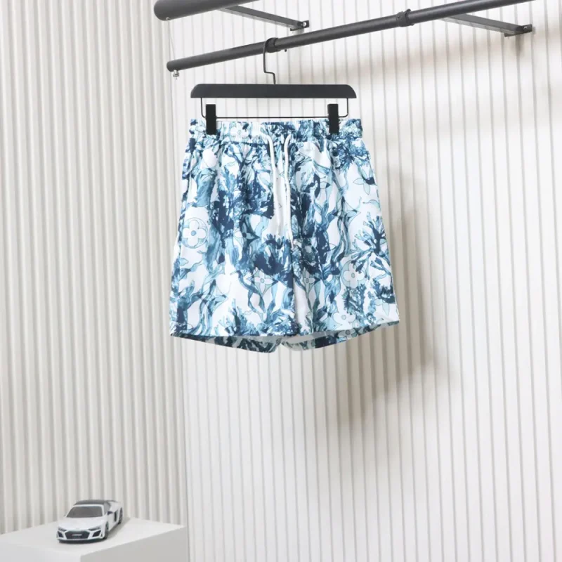 Watercolor Monogram Floral Swim Shorts