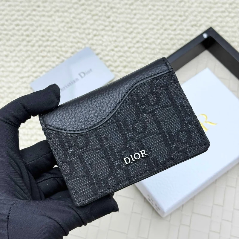 Black leather business card holder card holder