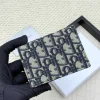 Cowhide business card holder card holder dark blue monogram3