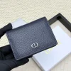 Cowhide business card holder dark blue