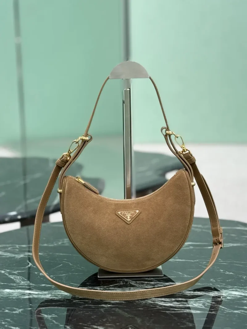 Moon suede calfskin bag