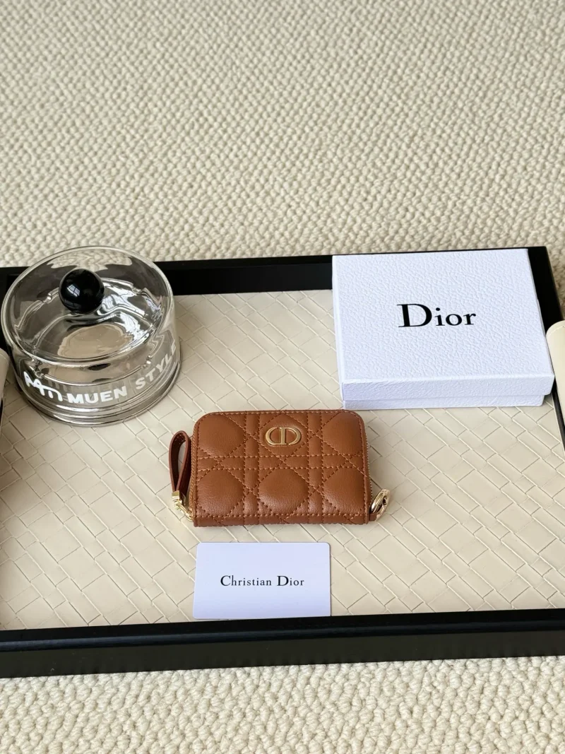 New Caro Zip Card Holder Brown5