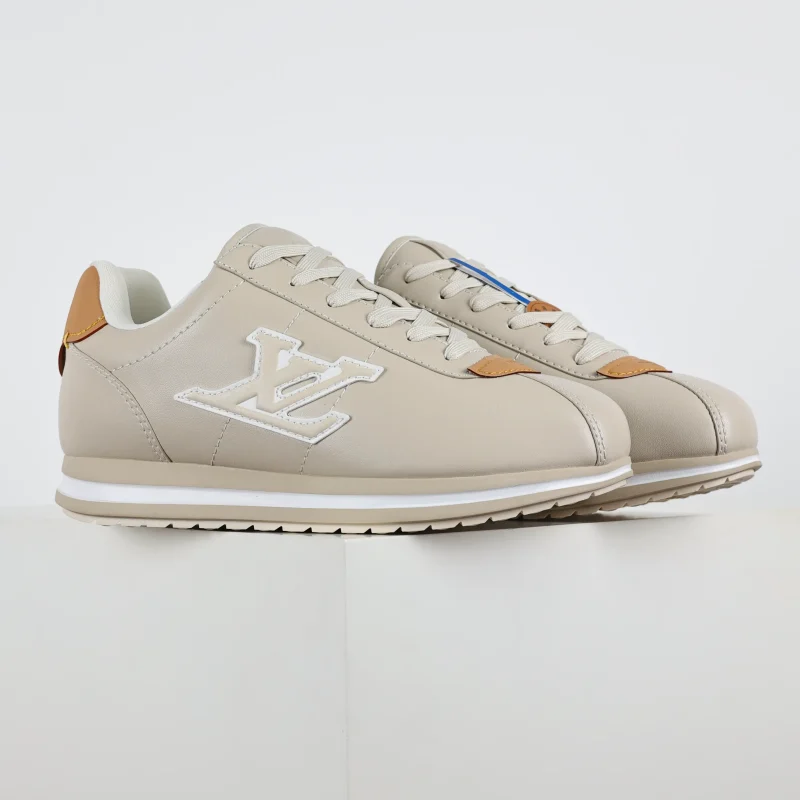 Nigo Buttersoft Low-Top Round-Toe Lace-Up Sneakers Beige