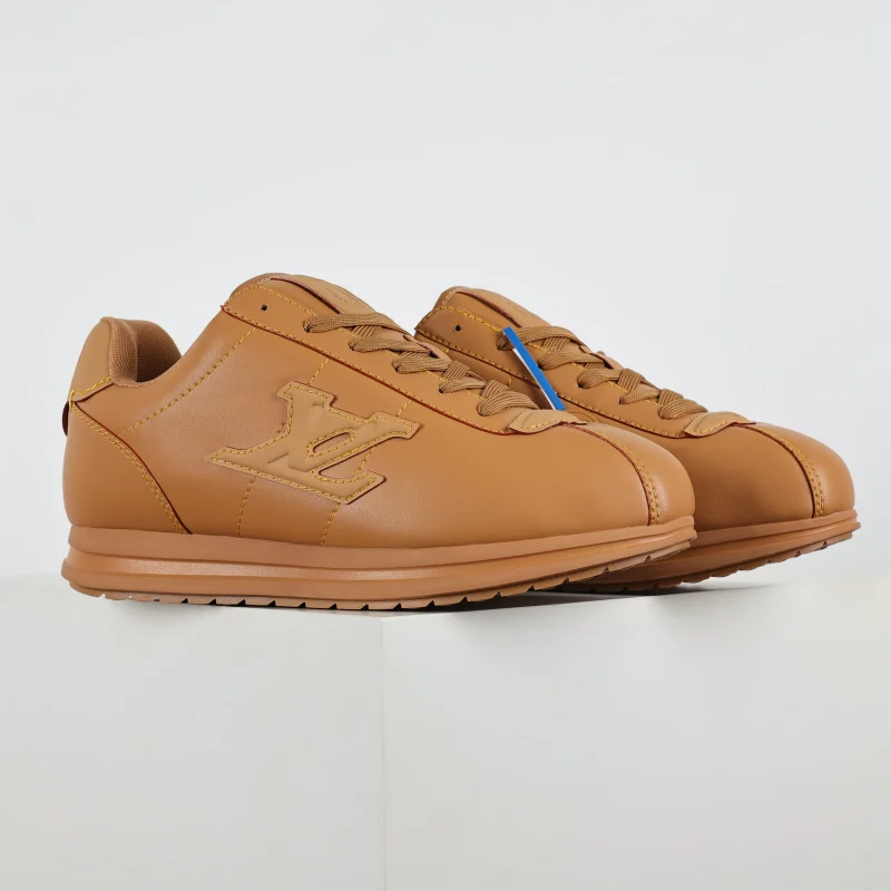 Nigo Buttersoft Low-Top Round-Toe Lace-Up Sneakers Brown