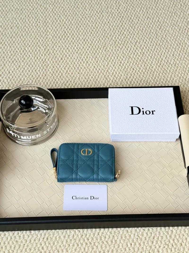 Zipper card holder lake blue