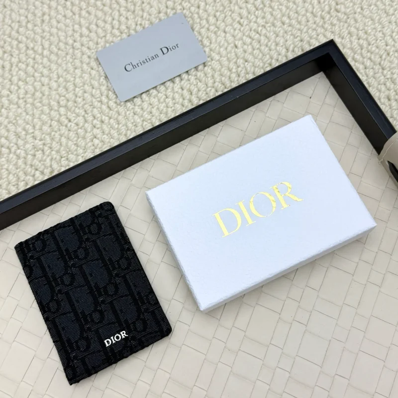 Bifold leather business card holder card holder 5 black old flower