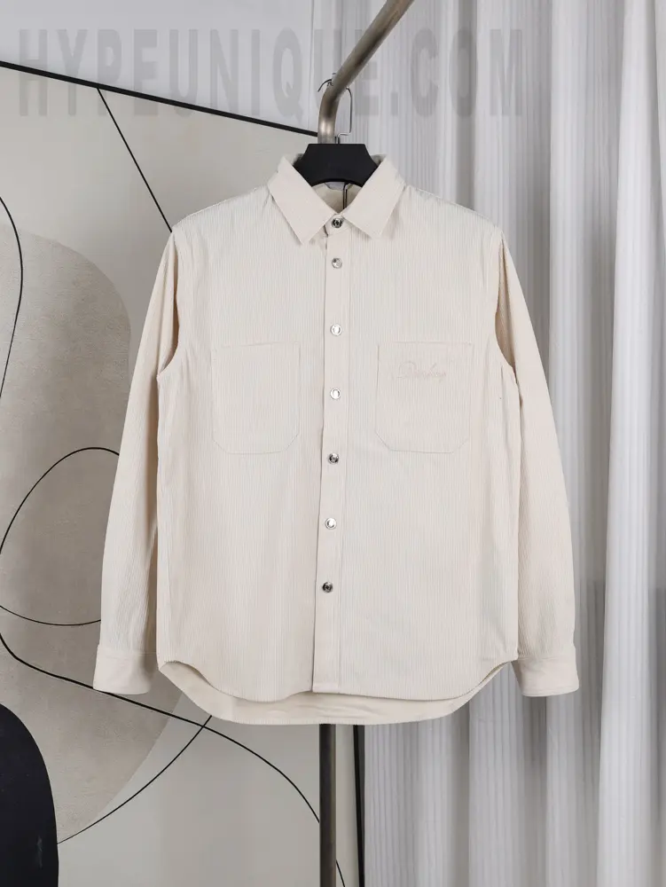 Diorling Overshirt White Cotton Corduroy