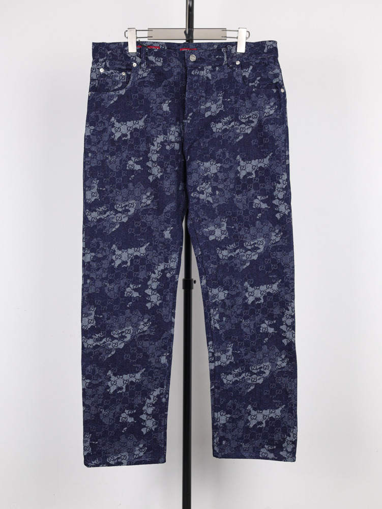 GG jacquard denim pant