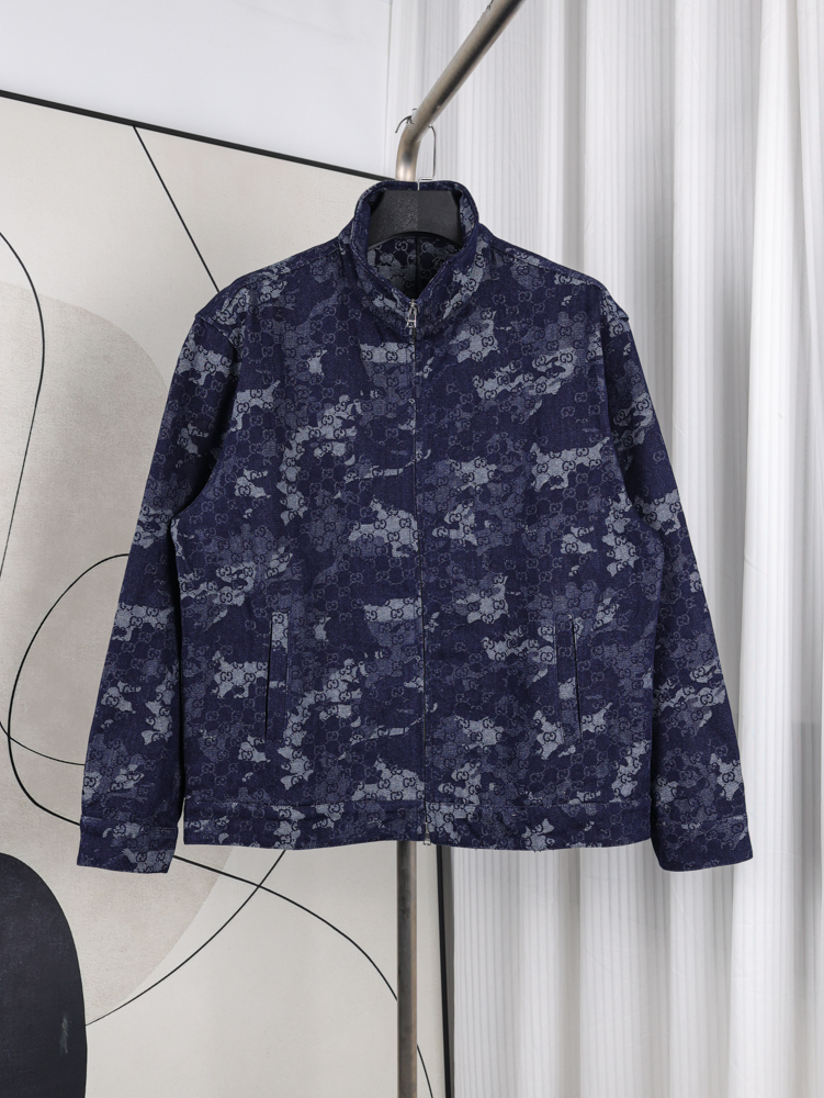 GG jacquard denim jacket