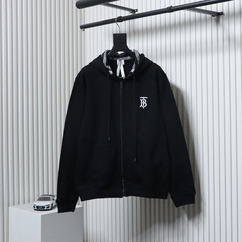 Plaid Patchwork Zip-up Hooded Jacket