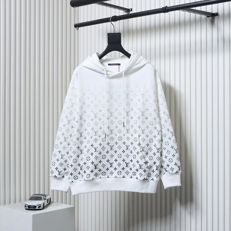 Monogram Gradient Half-Length Logo Hoodie