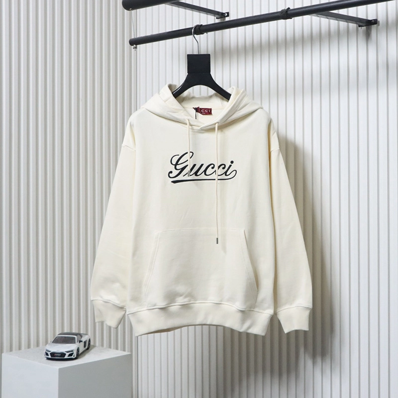 Music Note Signature Logo Embroidered Hooded Sweatshirt